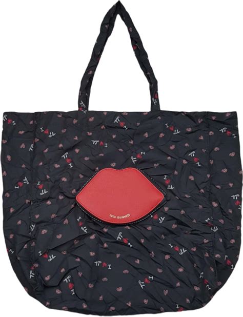 lulu guinness foldaway shopper bag.